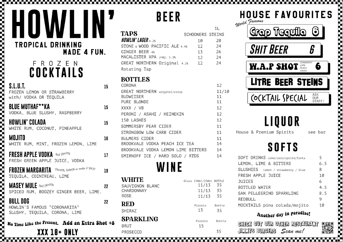 Menu - Howlin' Jay's photo 1