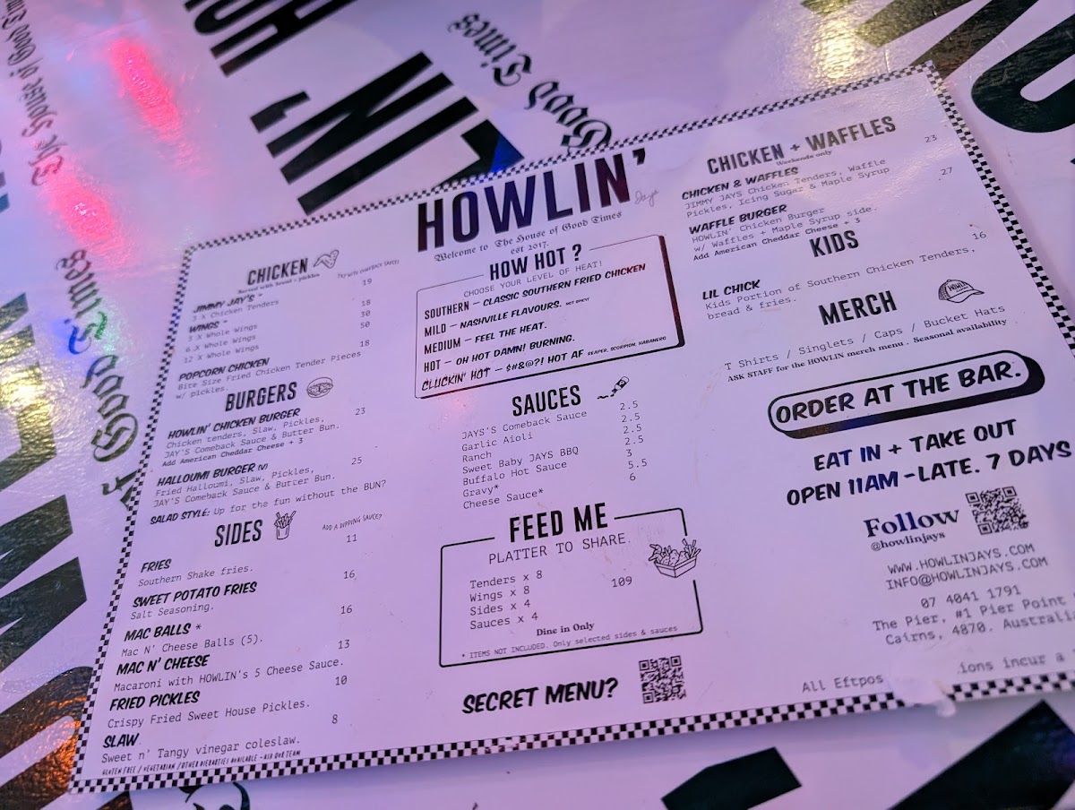 Menu - Howlin' Jay's photo 10