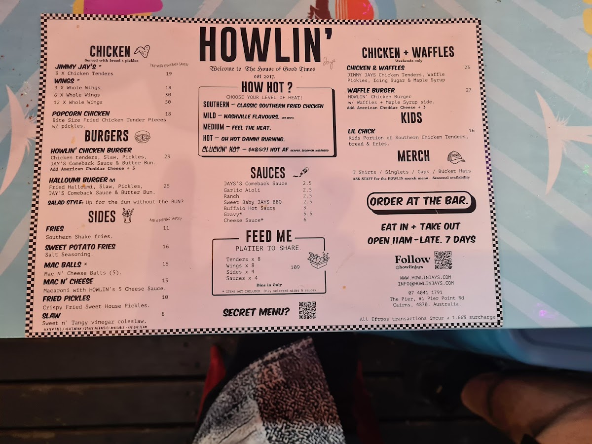 Menu - Howlin' Jay's photo 6